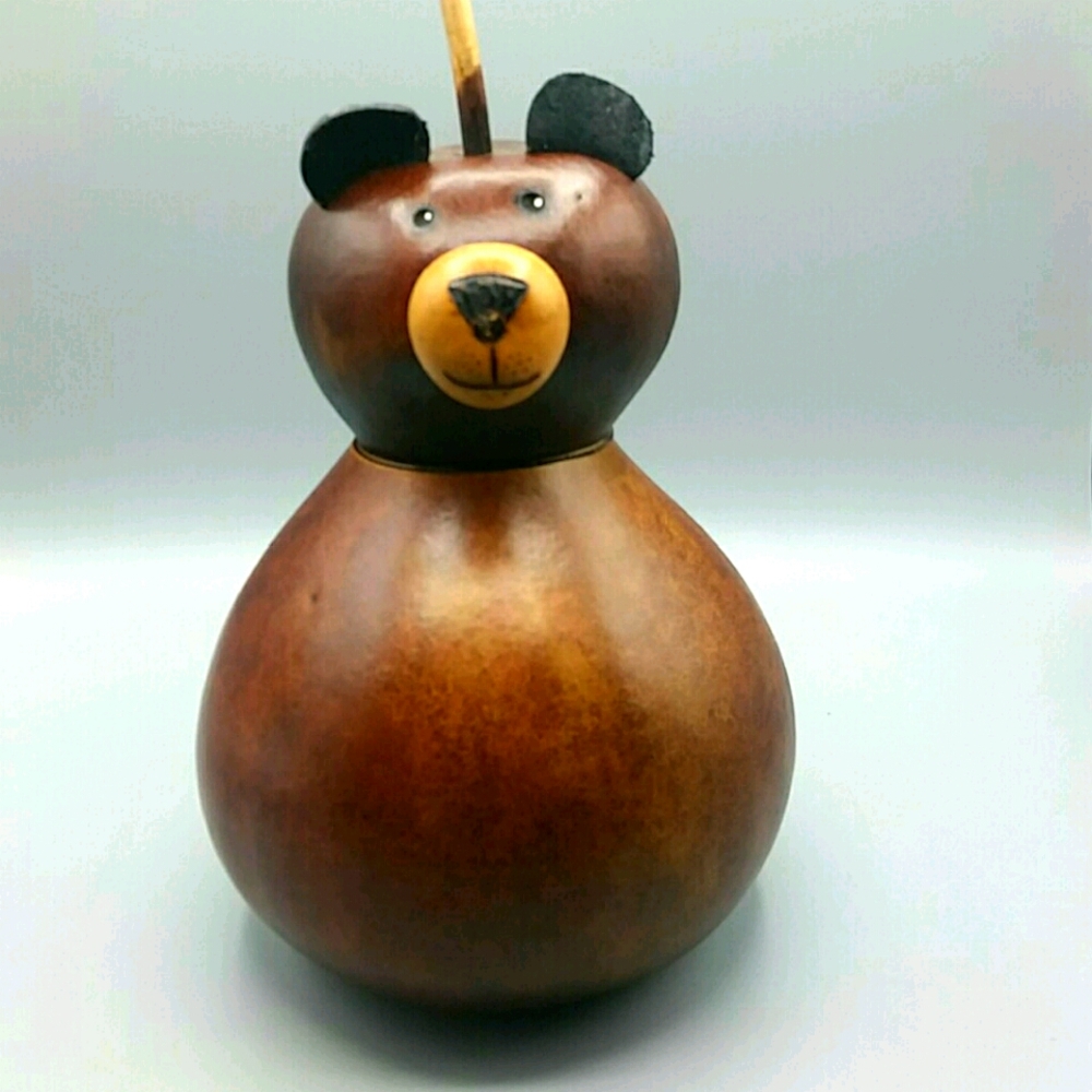 Meadowbrooke Gourds Brown Bear, Black Leather Ears